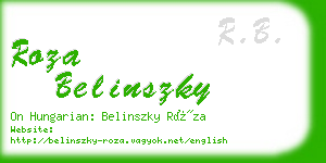 roza belinszky business card